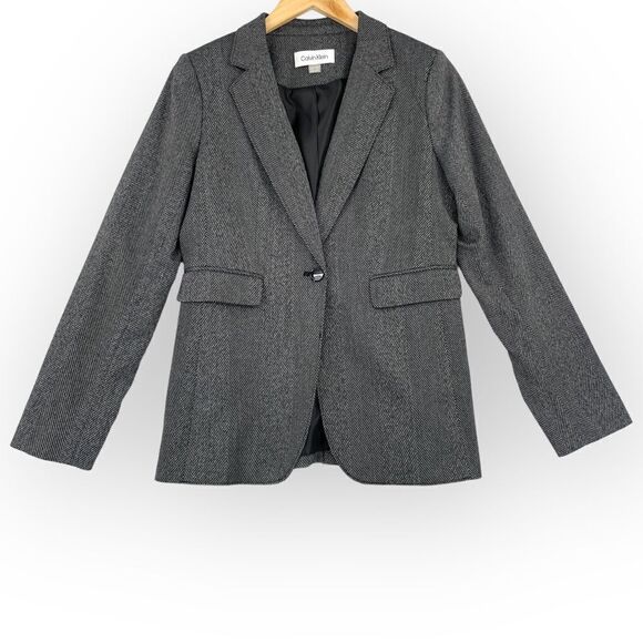Calvin Klein Women's One Button Lux Blazer NWOT 8